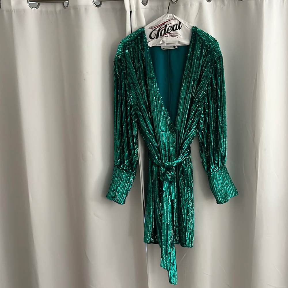 ASOS Green Sequin Mini dress